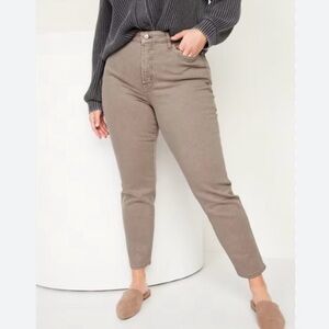 NWT- Old Navy Women's Tan/Gray-ish High-Rise O.G.. Straight - SIZE 18 PLUS SIZE